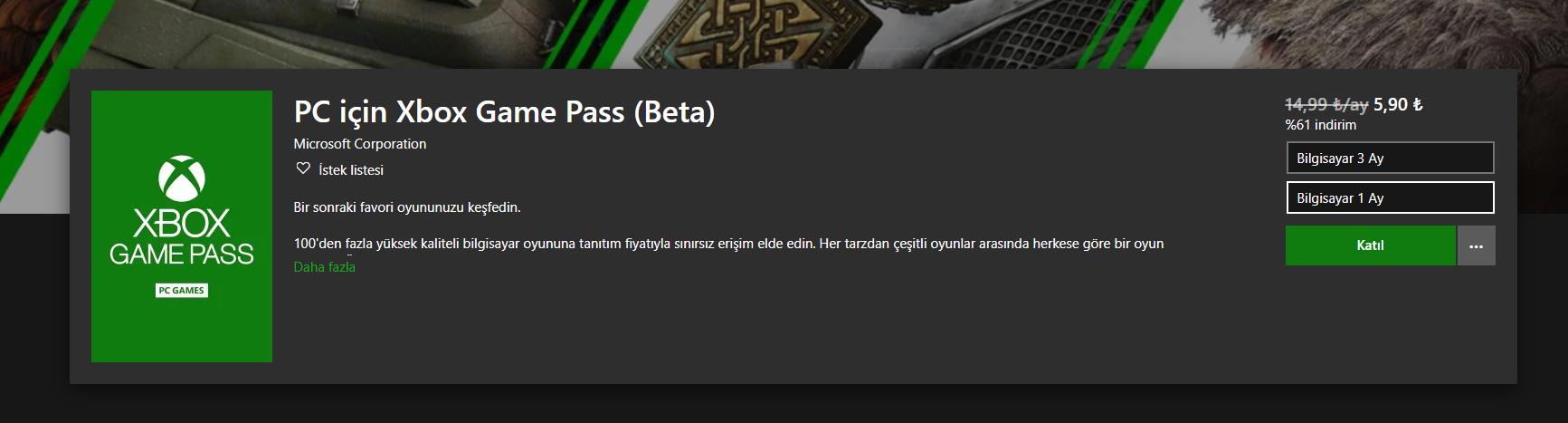 PC için 3 aylık Game Pass aboneliğinde büyük indirim