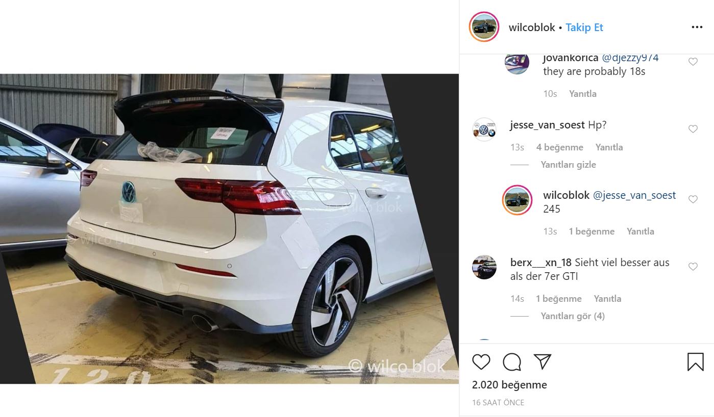 Yeni Volkswagen Golf GTI'ın kamuflajsız görüntüsü paylaşıldı