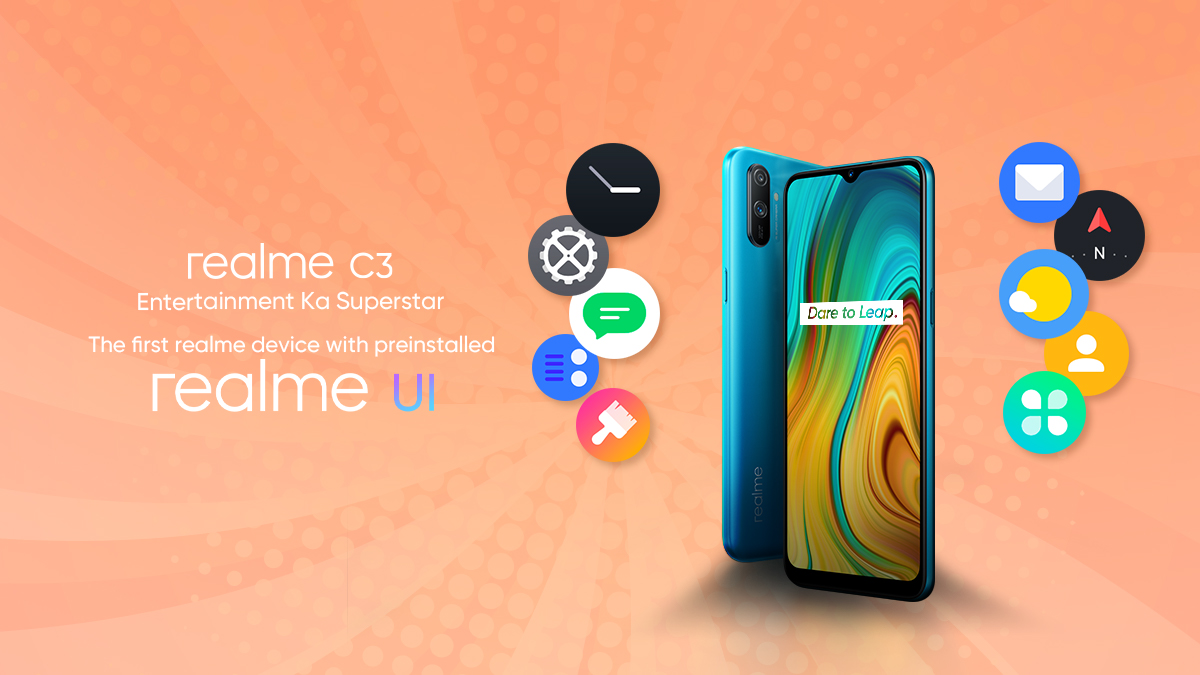 Realme C3, Realme UI arayüzü ile gelen ilk akıllı telefon olacak