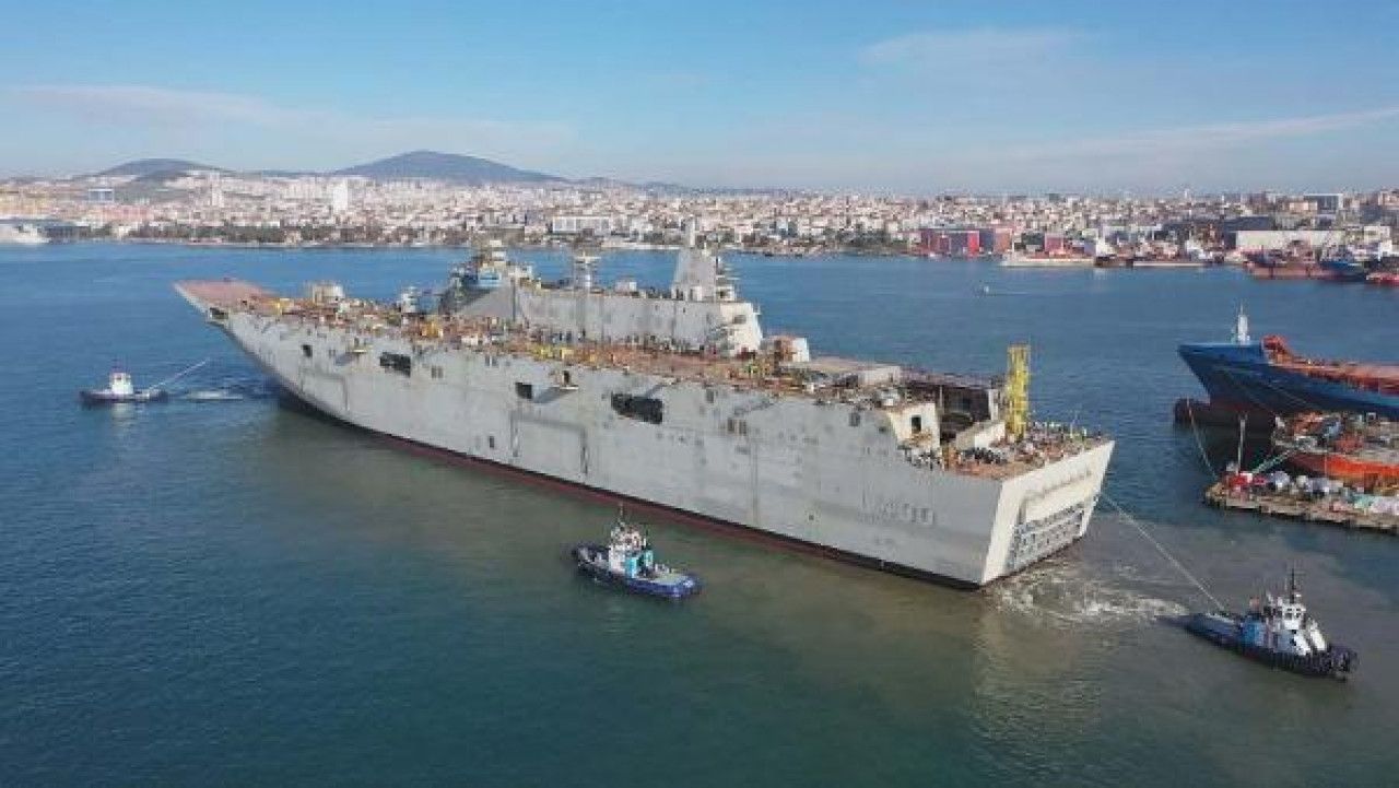 Türkiye’nin en büyük savaş gemisi TCG Anadolu’nun liman testi başlıyor