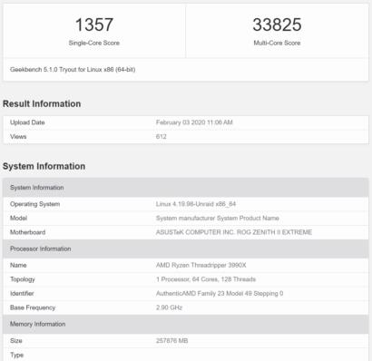 Ryzen Threadripper 3990X GeekBench’te tüm işlemcilerin önünde