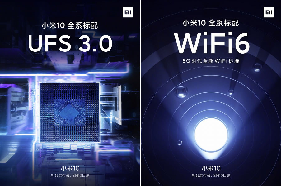 Xiaomi Mi 10, UFS 3.0 depolama ve WiFi 6 teknolojisi ile gelecek