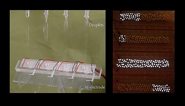 Yeni damlacık tabanlı elektrik jeneratörü: Bir damla su 100 küçük LED ampulü aydınlatacak