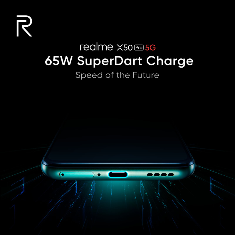 Realme X50 Pro, 65W SuperDart hızlı şarj teknolojisi ile gelecek