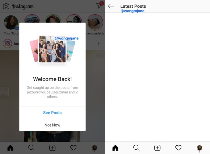 Artık son paylaşımlar gözünüzden kaçmayacak: Instagram son gönderileri pop-up olarak gösterecek