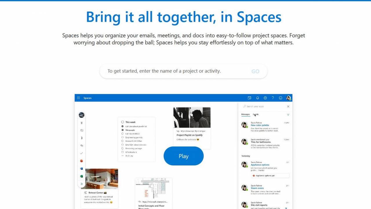 Outlook Spaces ile verilerinizi organize edin