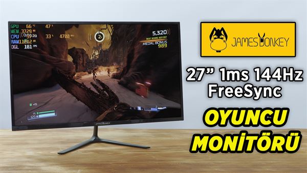 James Donkey Den 27 1ms 144hz Oyuncu Monitoru
