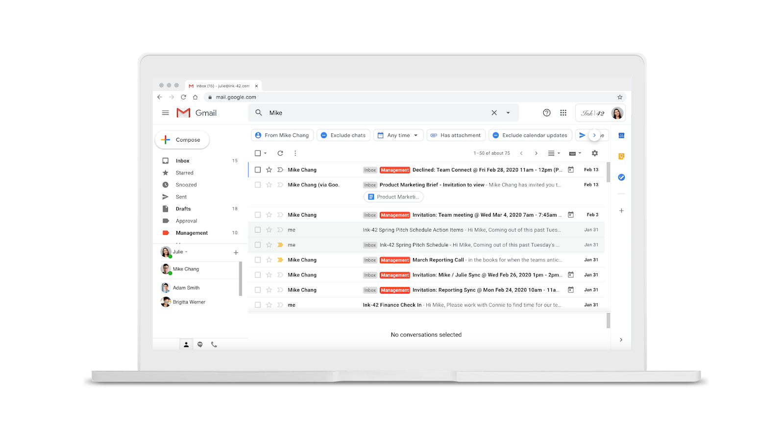 Google, Gmail'de arama yapmayı kolaylaştırıyor