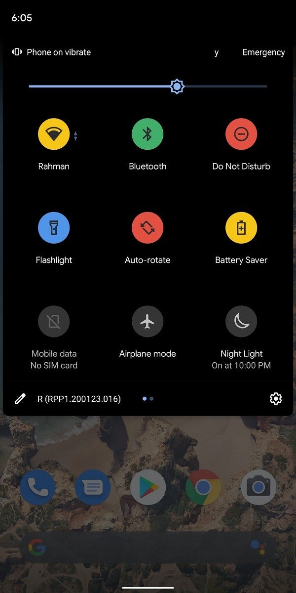 Android 11'in hızlı ayarlar menüsündeki simgeler renklendirilebilir