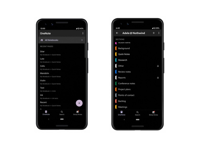 Android için OneNote uygulaması karanlık mod özelliğine kavuşuyor