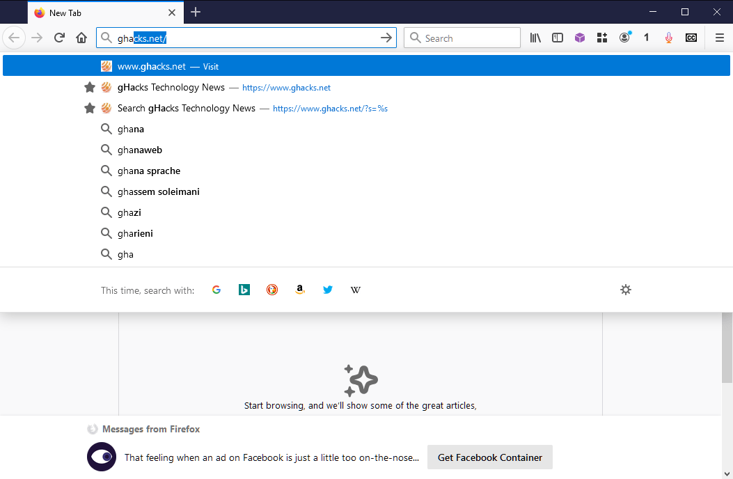 Firefox 75’te öneri çubuğunda https ve www gizlenecek: değişimi geri döndürme yolu