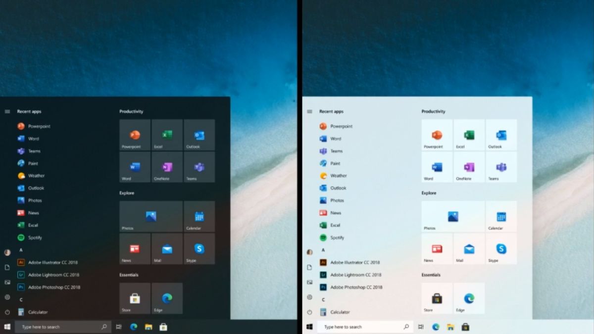 Windows 10'un yeni Başlat menüsünün ilk görüntüsü yayınlandı