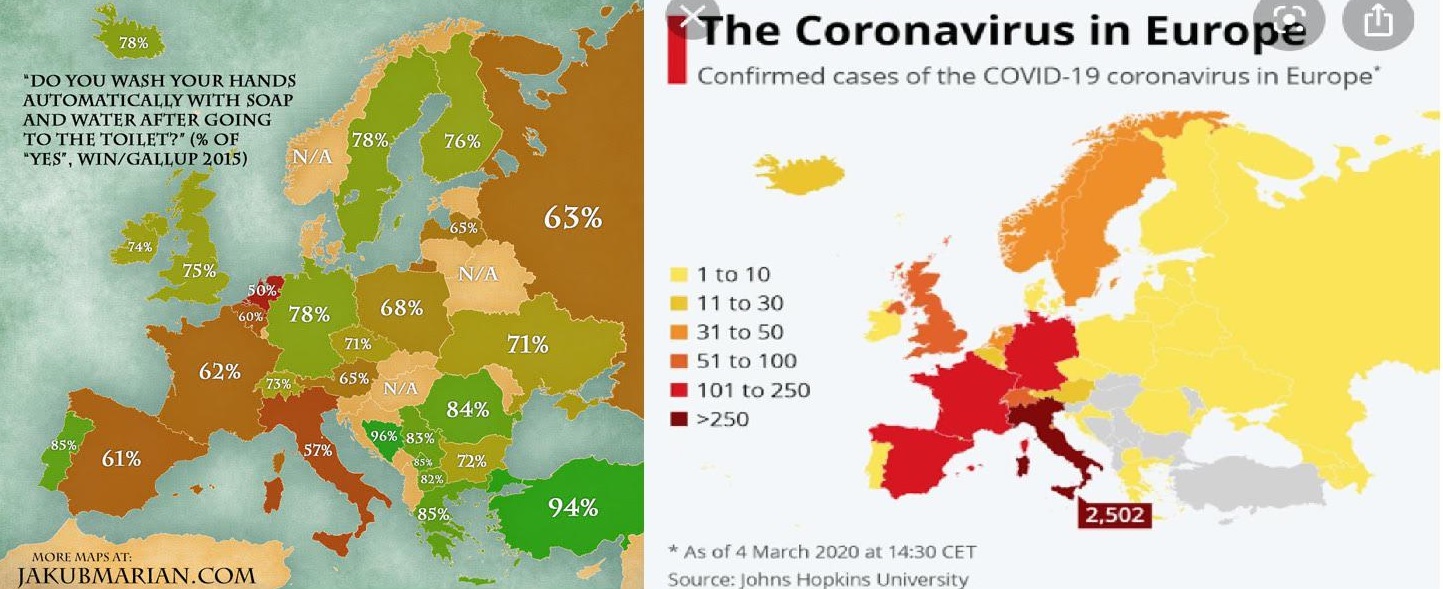 Coronavirüs vakaları el yıkama alışkanlığı ile ilişkili mi ?