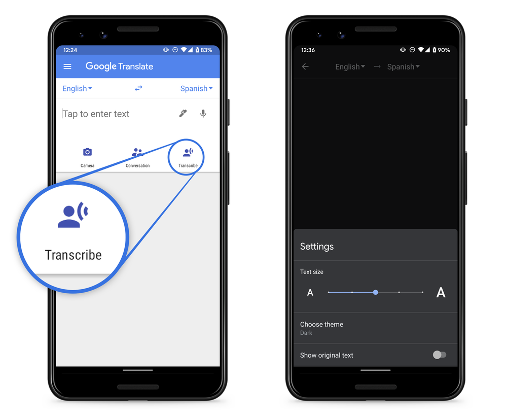 Yazılı kelimeleri çevirme Bilgisayar Google Translate Yardım