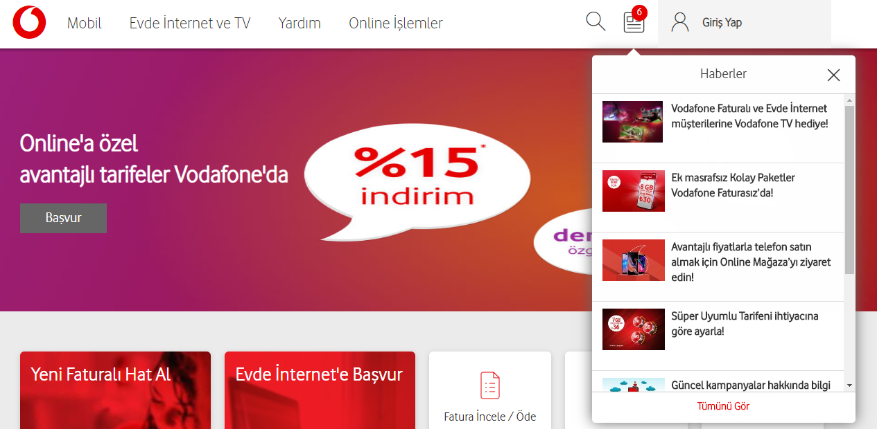Vodafone’lulara Vodafone TV ücretsiz