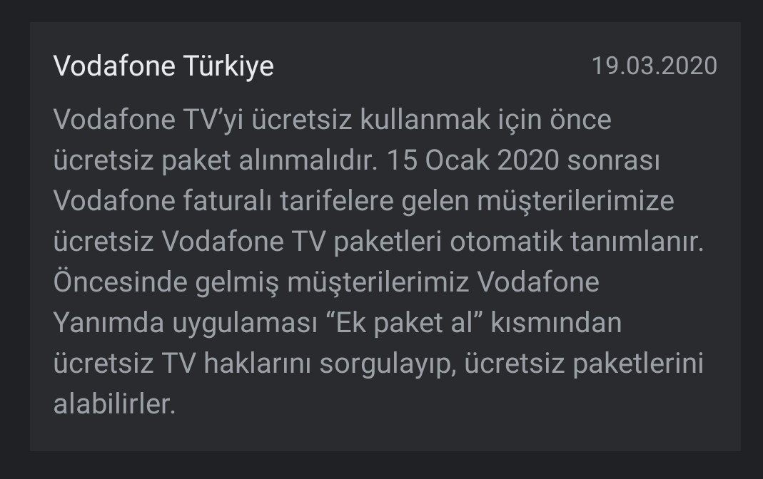 Vodafone’lulara Vodafone TV ücretsiz