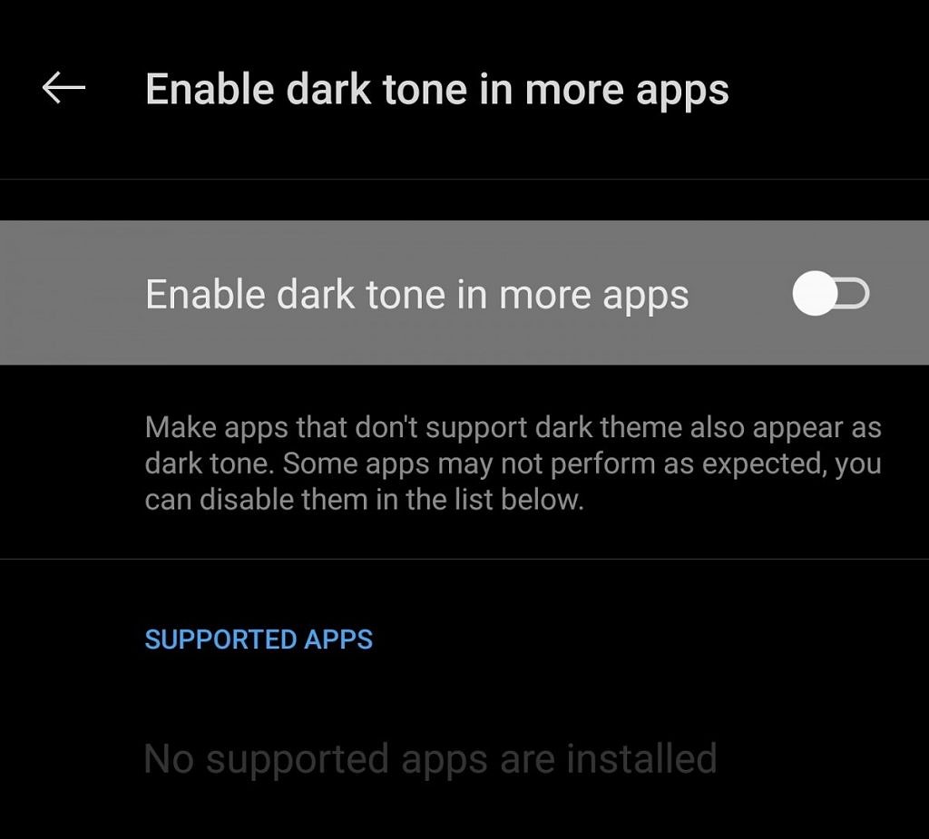 OnePlus yakında tüm uygulamalar için karanlık mod desteği getirebilir
