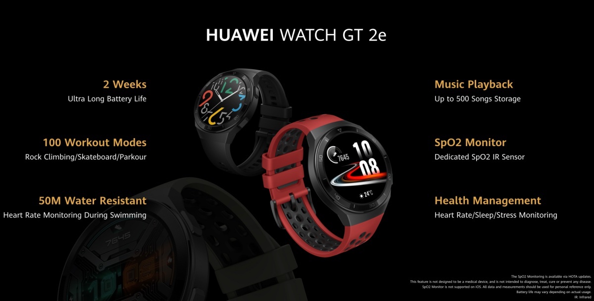 Huawei Watch GT 2e biraz daha spora odaklanıyor