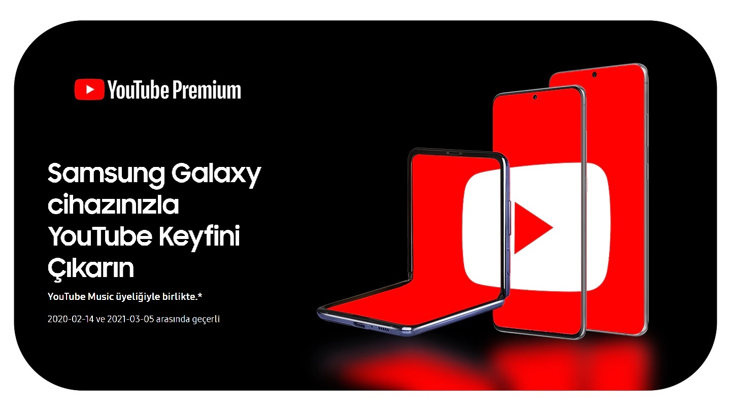 Samsung’dan kullanıcılarına YouTube Premium hediyesi