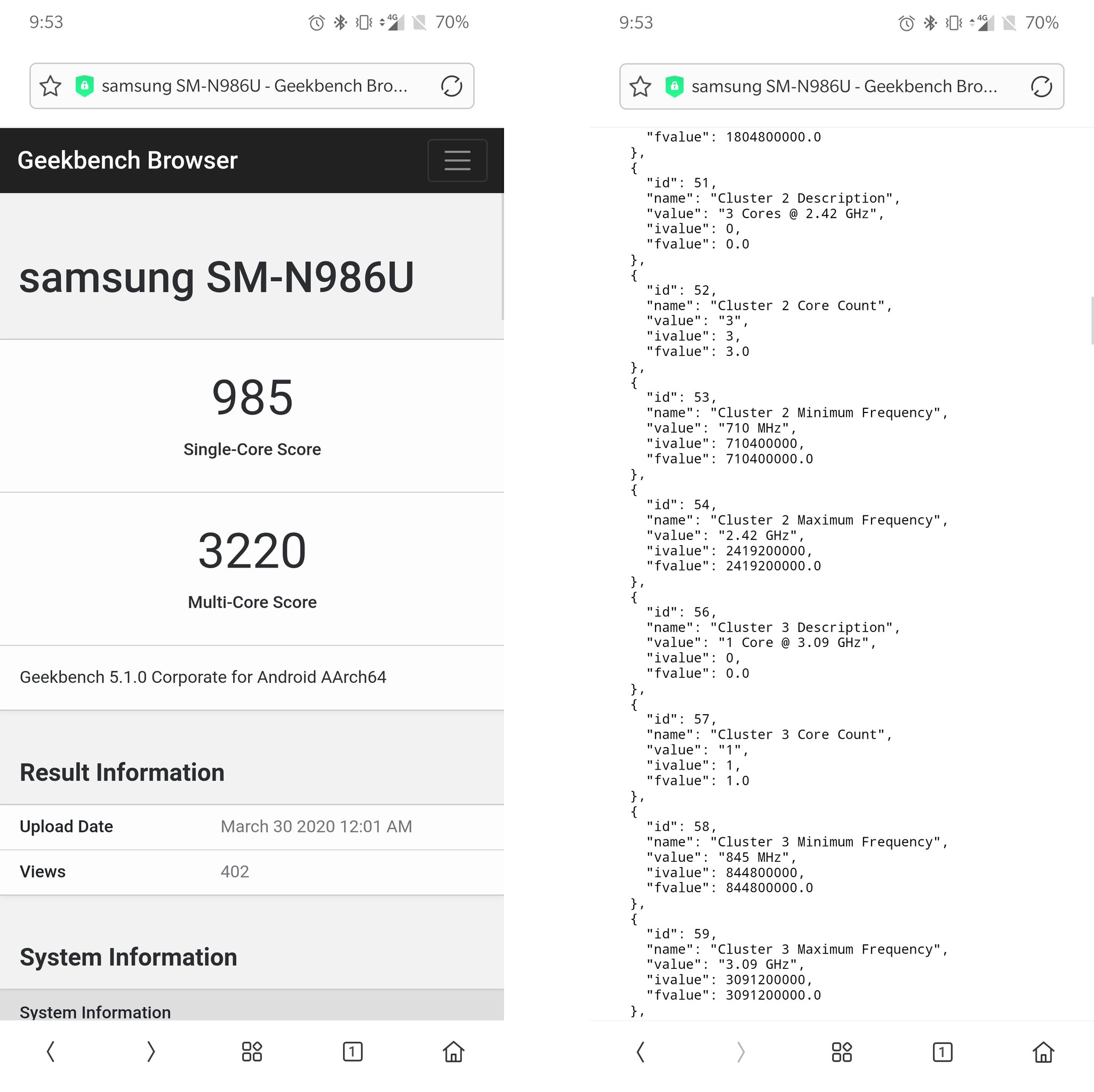 Samsung Galaxy Note 20+, Geekbench'te ortaya çıktı