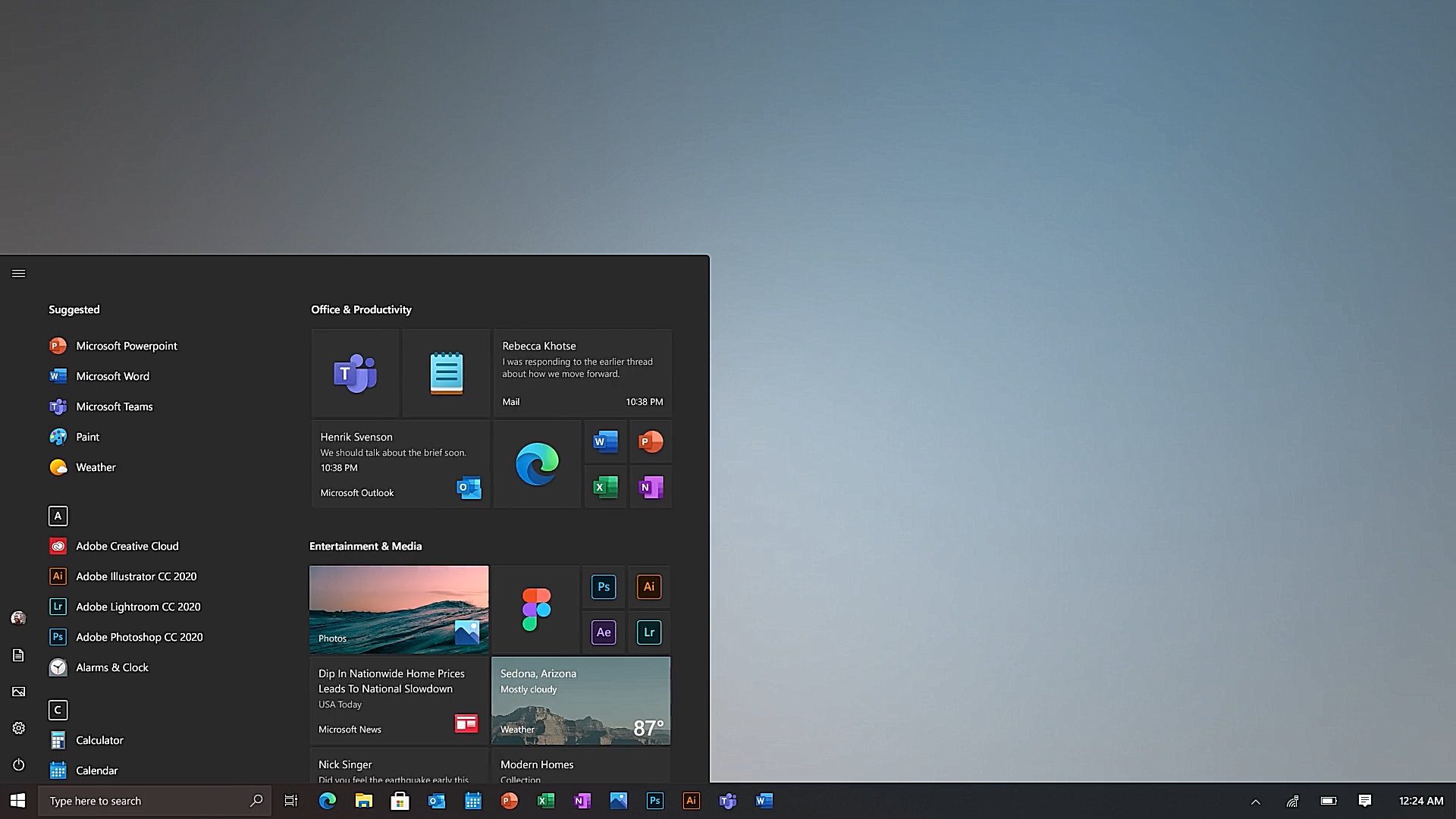 İşte Windows 10'un yeni Başlat menüsü