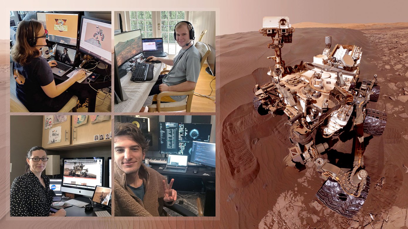 Curiosity keşif robotu ekibi, uzay aracını evden idare ediyor