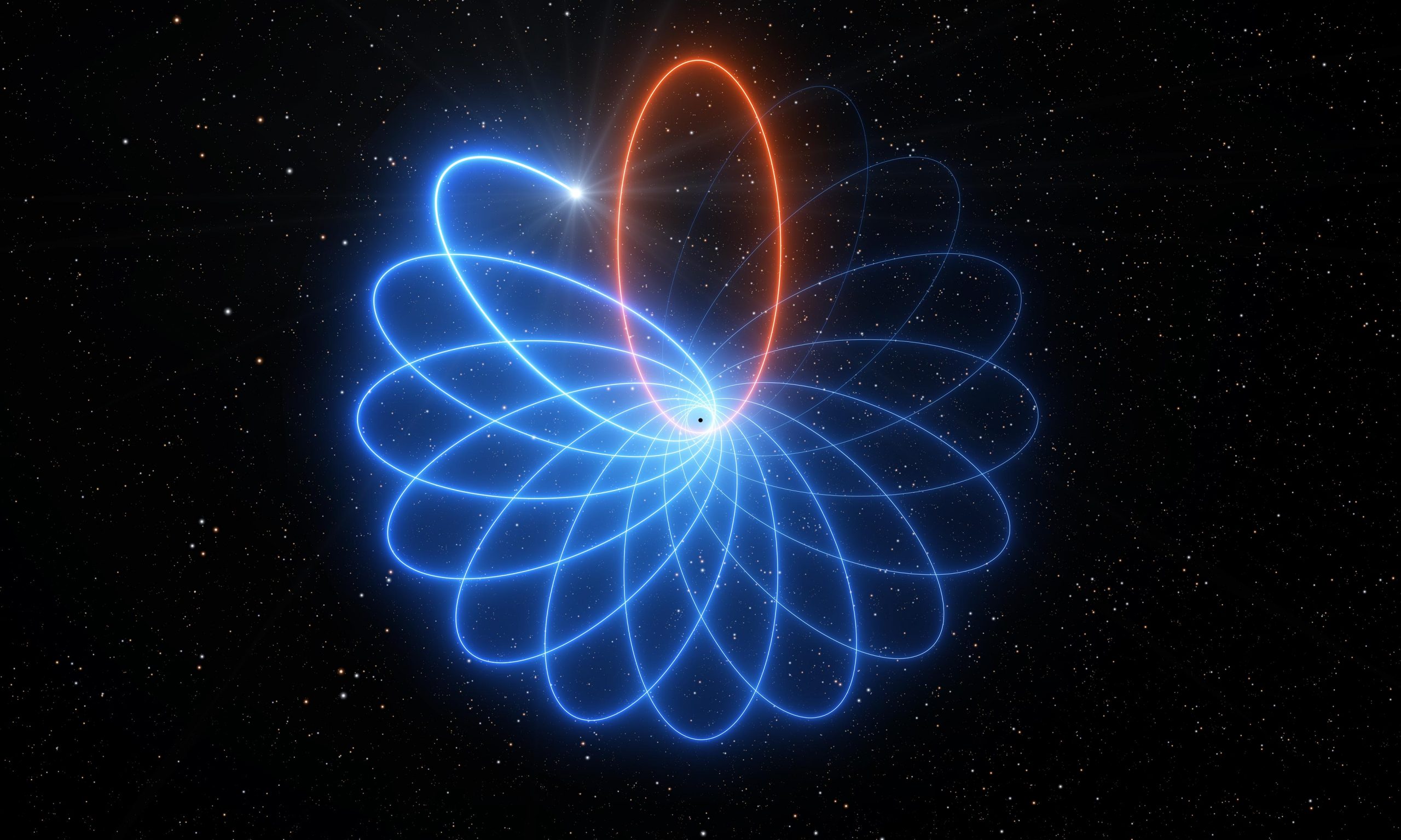 Süper kütleli kara deliğin etrafında 'dans eden' yıldız, Einstein'ı yine haklı çıkardı!