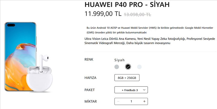 Huawei P40 serisi Türkiye'de! İşte Huawei P40 ve P40 Pro Türkiye fiyatı