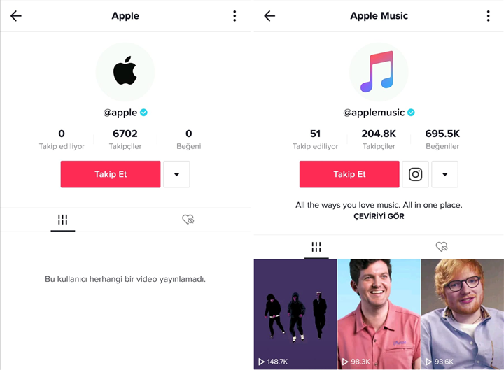 Apple da TikTok platformuna adım attı