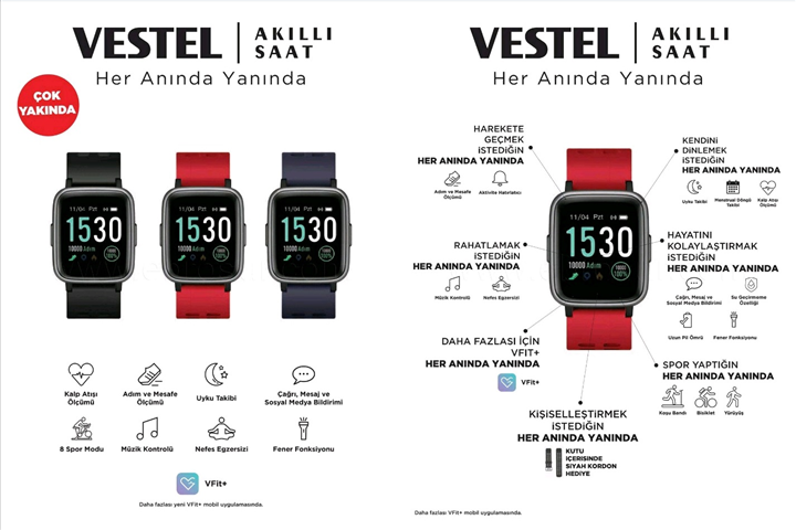 Vestel akıllı saati yakında piyasaya çıkıyor