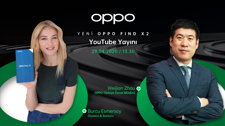 Oppo Find X2 Türkiye lansmanı için bugün saat 13.30'da canlı yayındayız