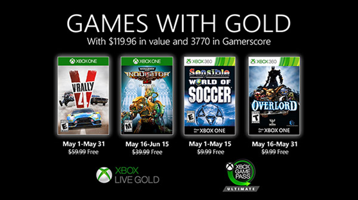 Xbox Live Gold Mayıs 2020 oyunları açıklandı