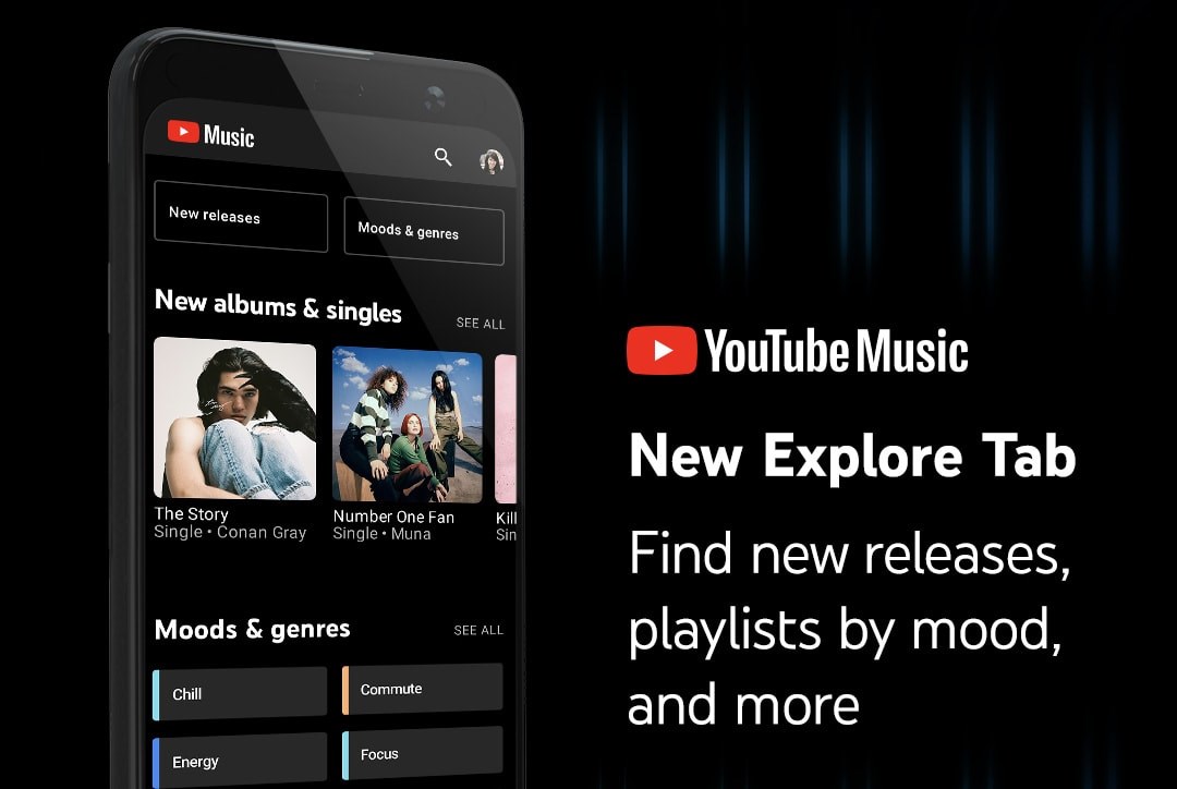YouTube Music 'Keşfet' sekmesi Android ve iOS için kullanıma sunuldu