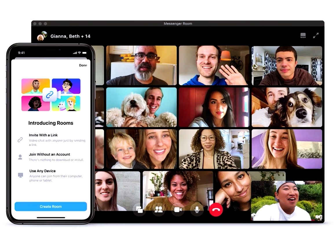 50 kişiye kadar görüntülü görüşme imkanı sunan Messenger Rooms kullanıma sunuldu