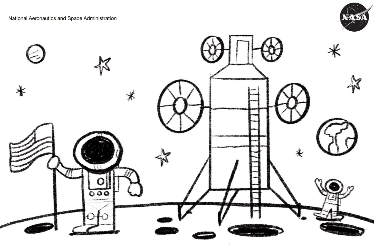 NASA çocuklar için boyama sayfaları hazırladı