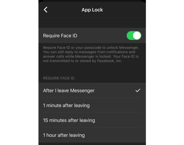 Facebook, Messenger için Face ID özelliğini test ediyor