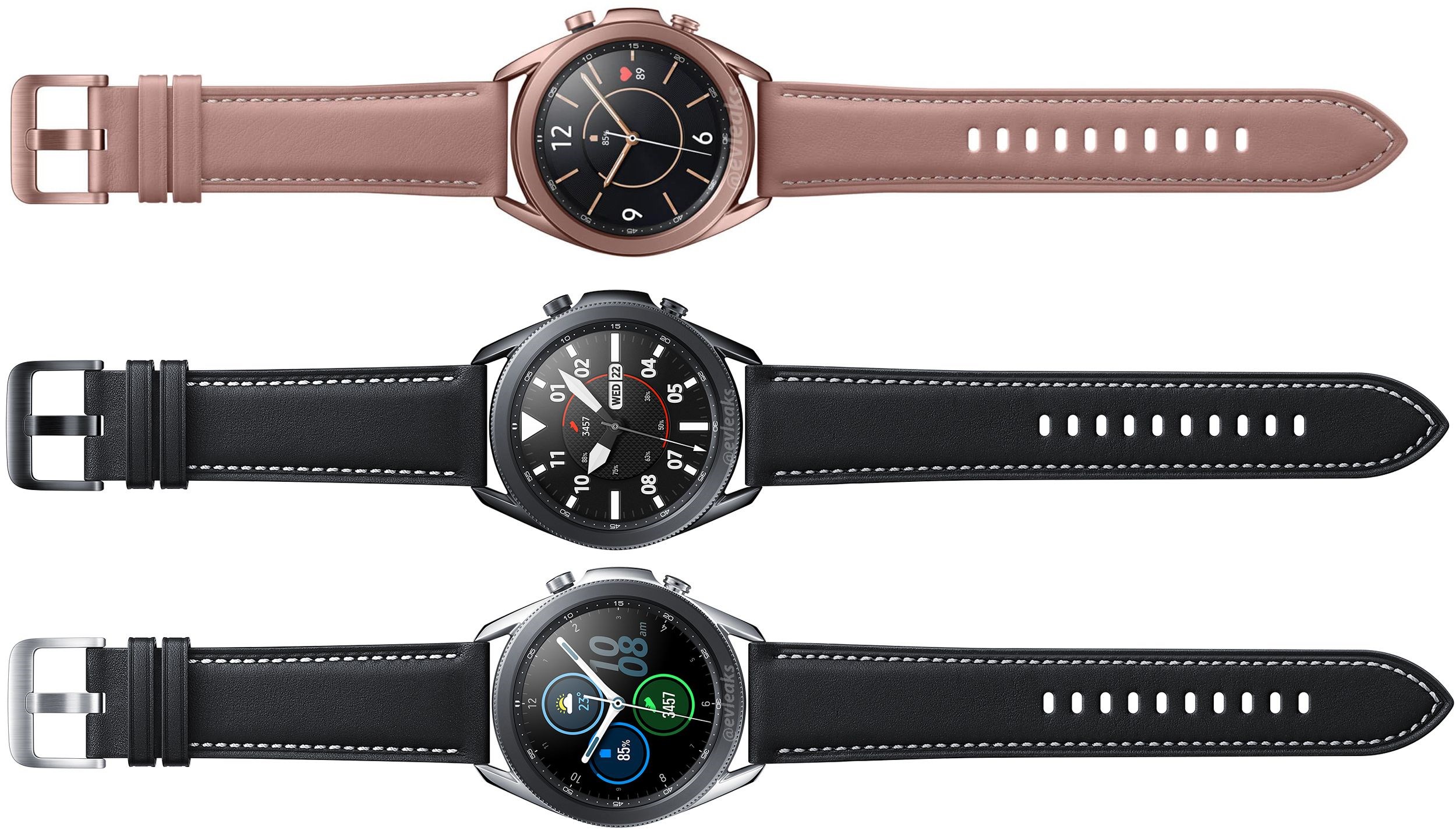 Galaxy Watch 3'ün yüksek kaliteli görselleri yayınlandı