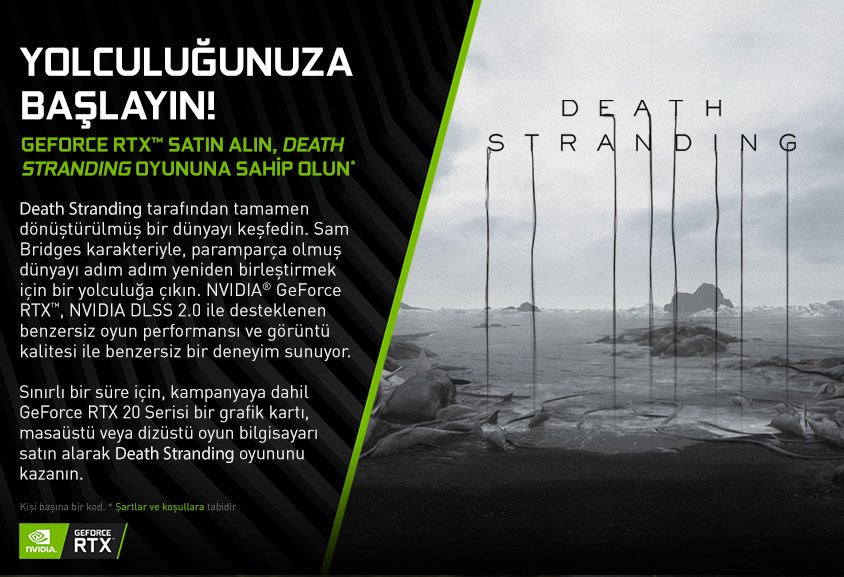 GeForce RTX ekran kartları Death Stranding hediyeli