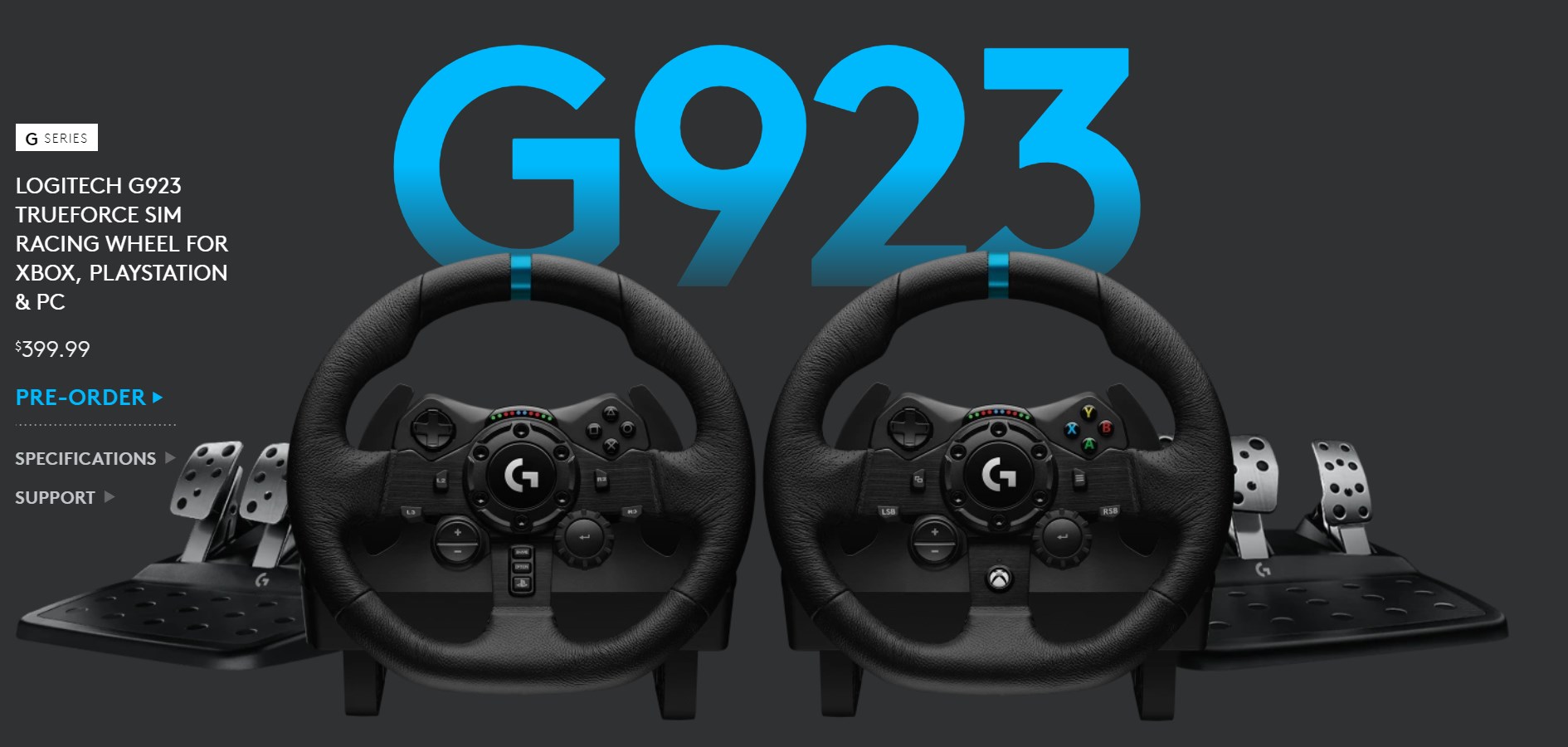 Logitech G923 TRUEFORCE direksiyon ile yarışlar hiç olmadığı kadar gerçekçi