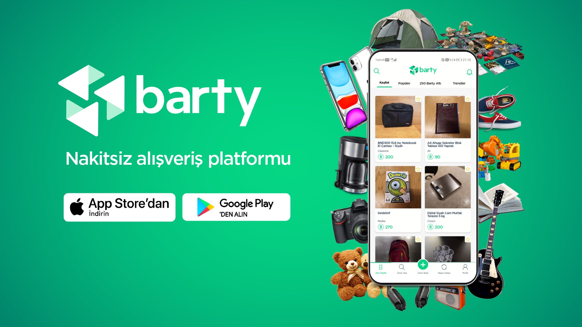 Barty: Nakitsiz yerli alışveriş platformu