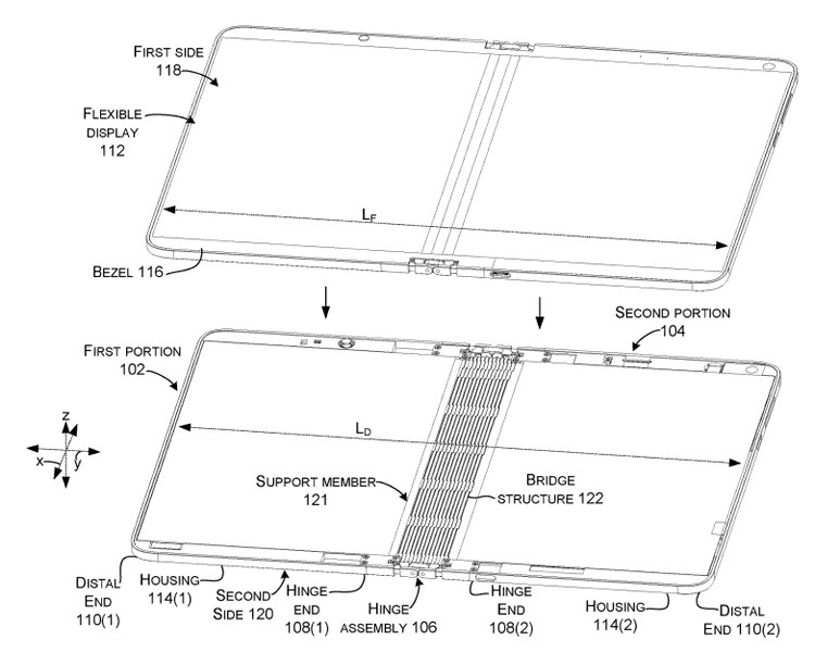 Microsoft yeni bir katlanabilir cihaz patenti aldı