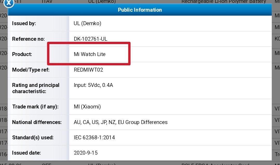 Xiaomi, Mi Watch'un uygun fiyatlı versiyonu Mi Watch Lite'ı duyurmaya hazırlanıyor
