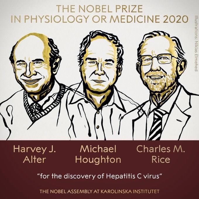 2020 yılı Nobel Tıp Ödülü'ne 3 bilim insanı layık görüldü