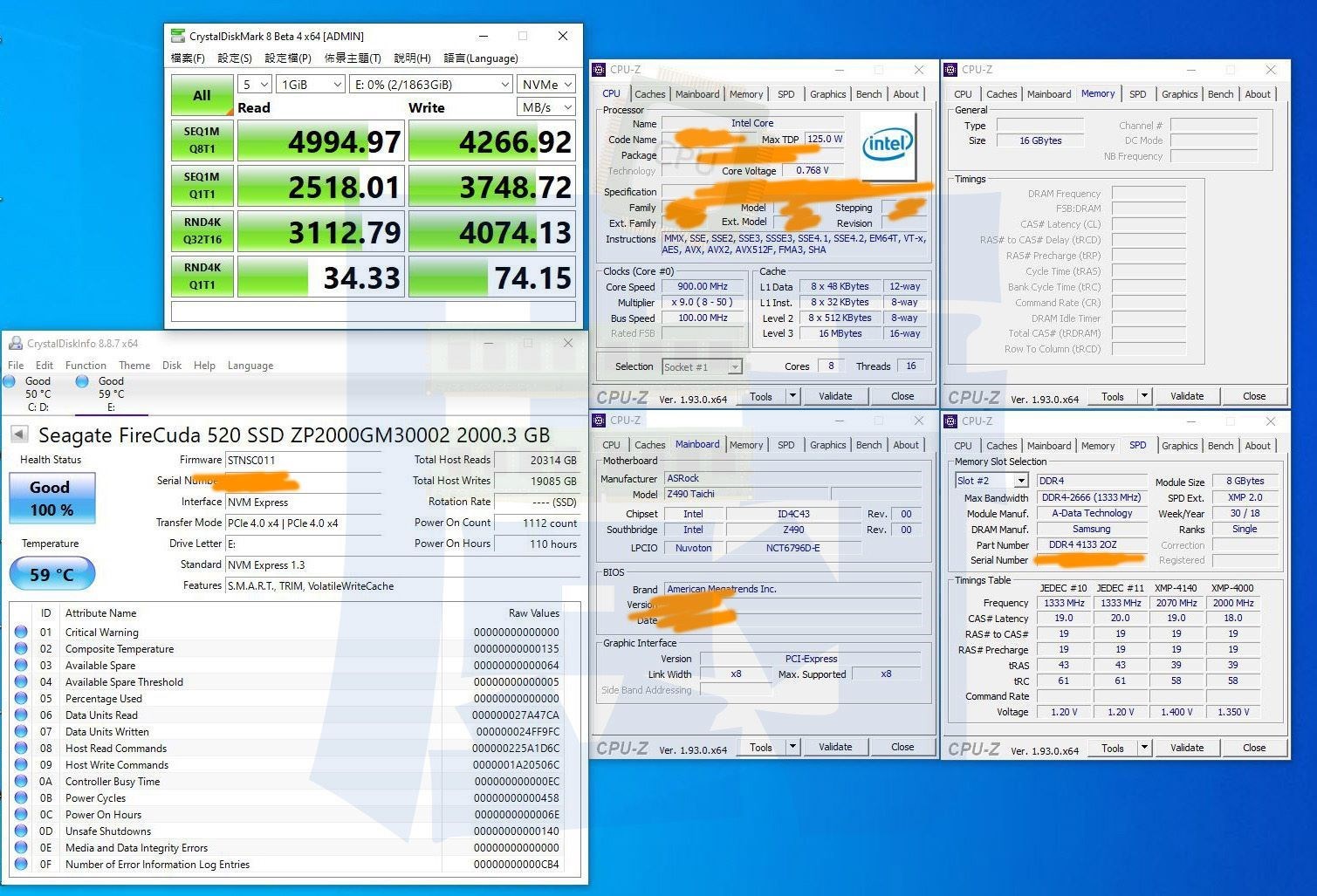 Rocket Lake-S işlemcisi PCIe 4.0 SSD ve ekran kartıyla test edildi