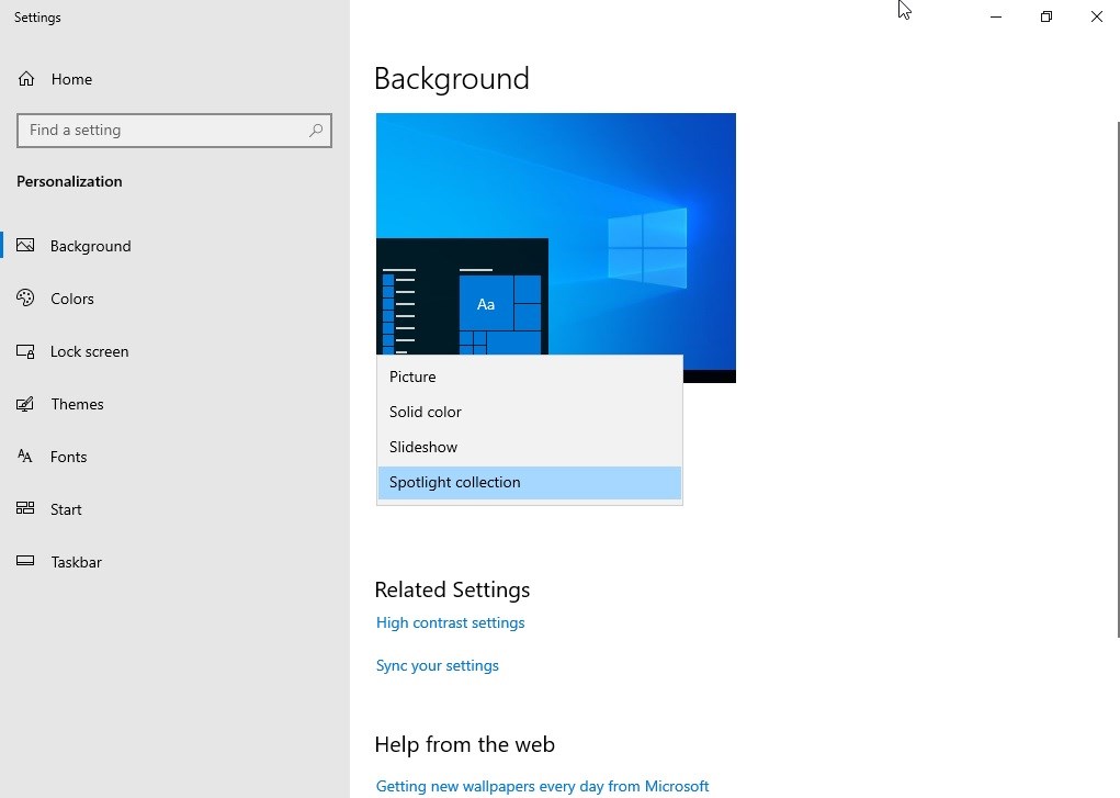 Windows Spotlight masaüstü duvar kağıdınızı otomatik değiştirecek