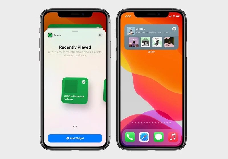 iOS14'e Spotify widgetı geldi