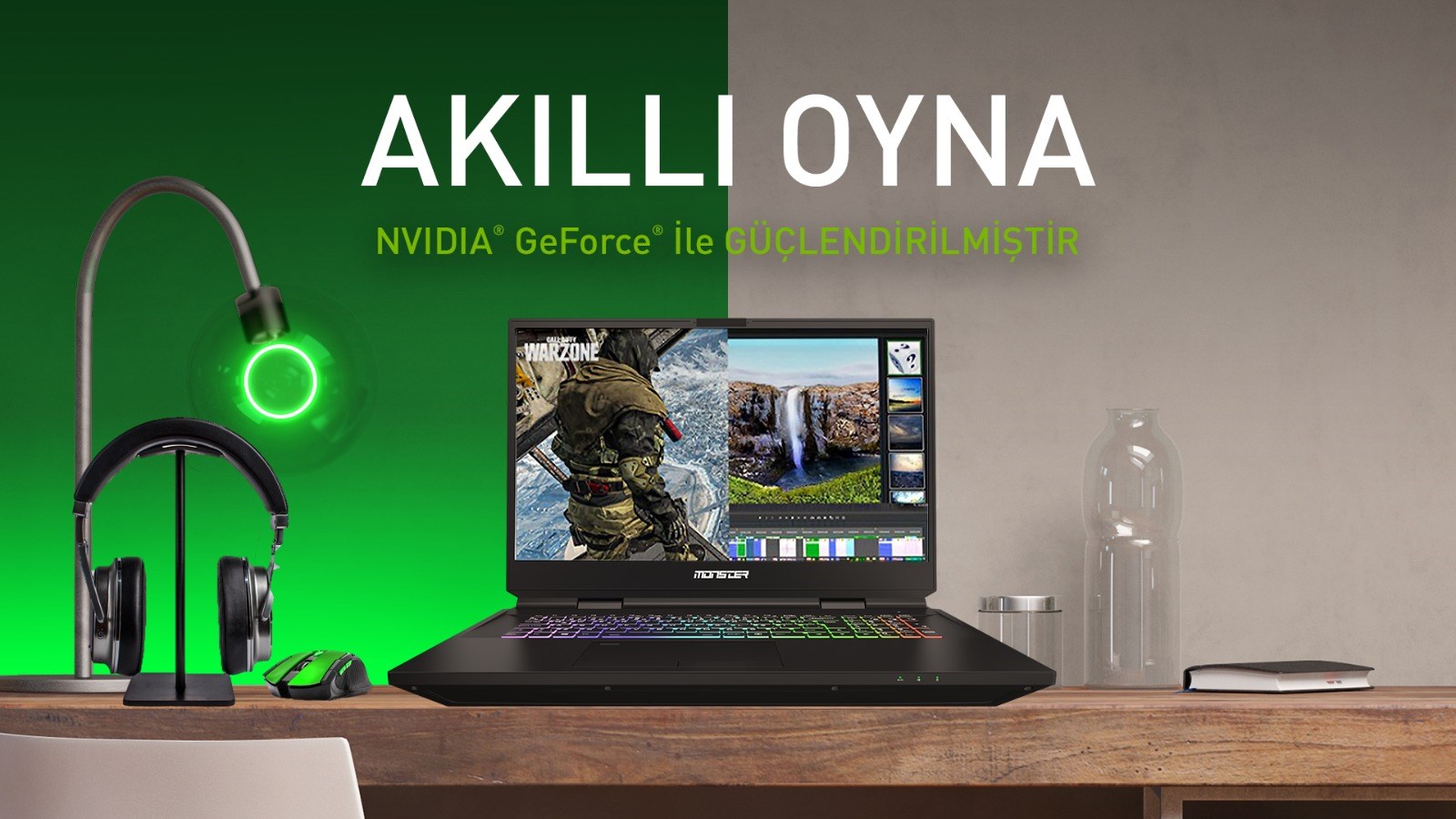 GeForce ekran kartlı Monster dizüstüler okula hazır