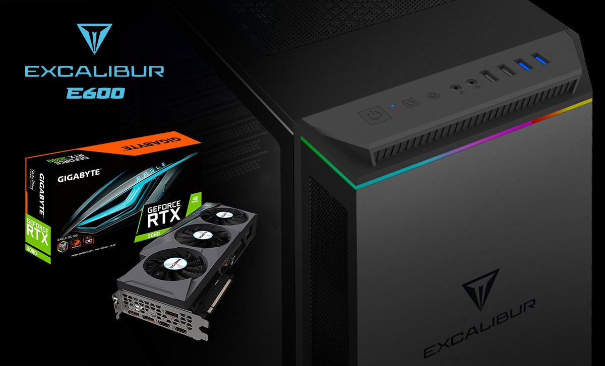 Excalibur E600 modelleri GeForce RTX 3070 ve RTX 3080 ile güçleniyor
