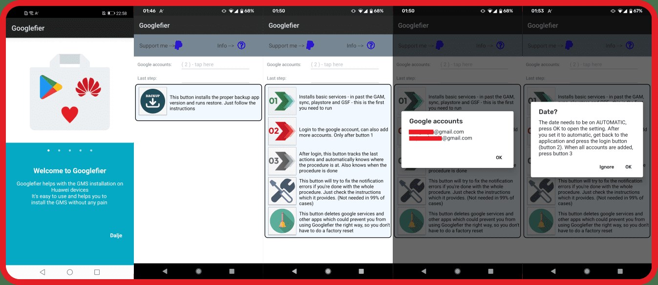 Google hizmetlerini Huawei telefonlara kolayca yükleyen uygulama geliştirildi: Googlefier