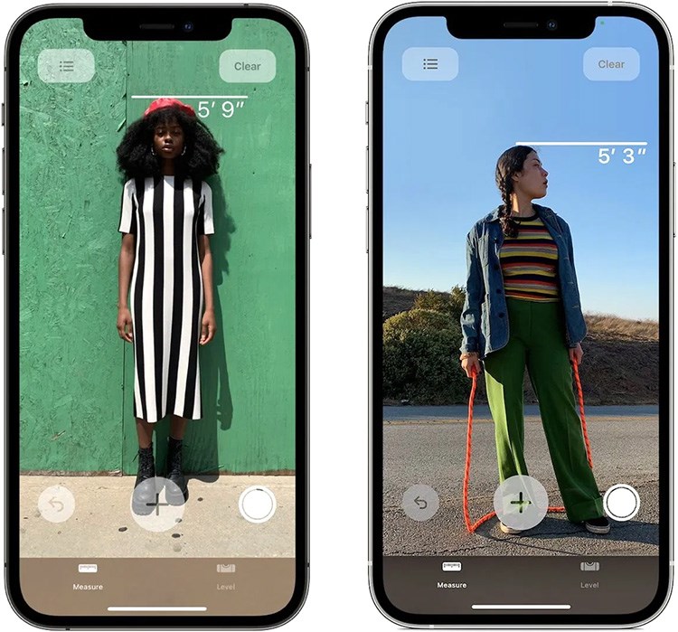 iPhone 12 Pro'daki LIDAR teknolojisi, boy ölçmek için kullanılabiliyor